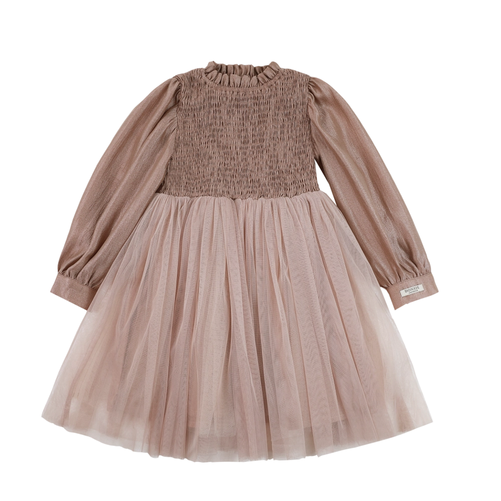 Donsje Janice dress in Rose Brown, front view