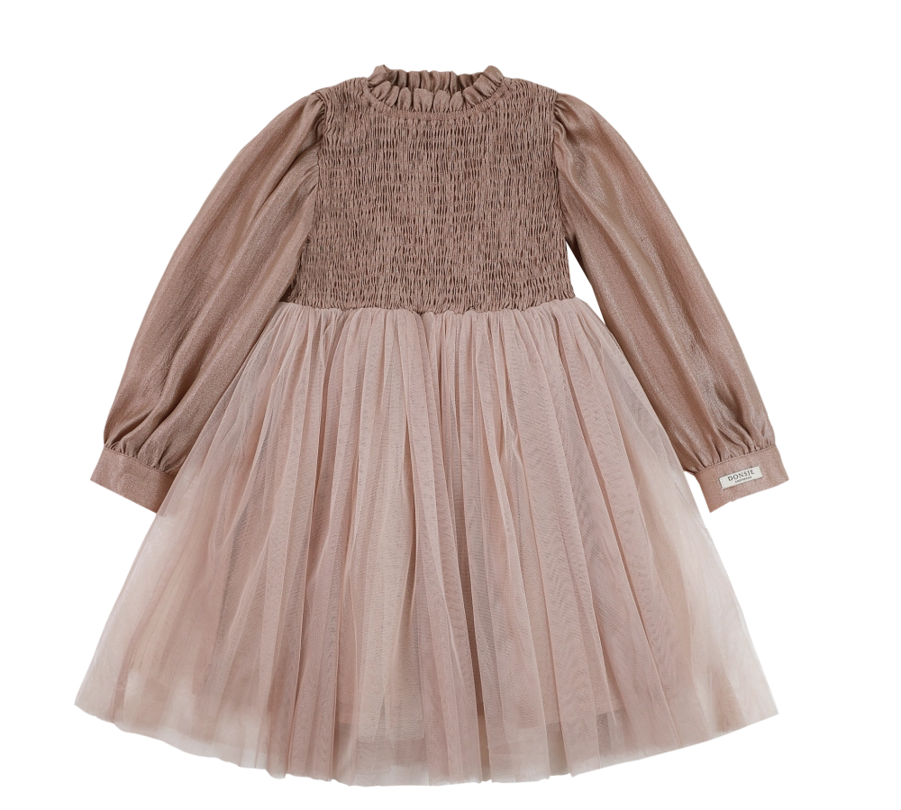 Donsje Janice dress in Rose Brown, front view