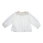 Donsje Kieke blouse in Crispy White, back view