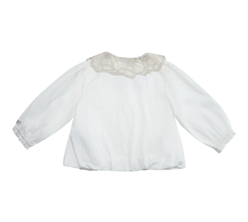 Donsje Kieke blouse in Crispy White, back view