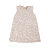 Donsje Lizonne dress in Misty Rose, front view with sequin details