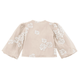 Donsje Opali blouse in Soft Powder with White Blossom, back view