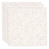 Jollein | Cloth Muslin 70x70cm - Elephant Tales - 3 Pack