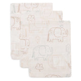 Jollein | Washcloth Muslin 15x20cm - Elephant Tales - 3 Pack
