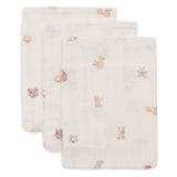 Jollein | Washcloth Muslin 15x20cm - Animal Friends - 3 Pack