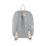 Donsje - Raffie Schoolbag - Blue - Moss Green Striped