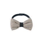 Donsje Zefrin bow tie in Navy and Burgundy Thin Striped, front view