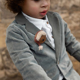 Donsje | Hairclip Wonda - Christmas Bear Cognac Leather