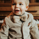 Donsje | Bow Tie Furro - Beige Curly Faux Fur