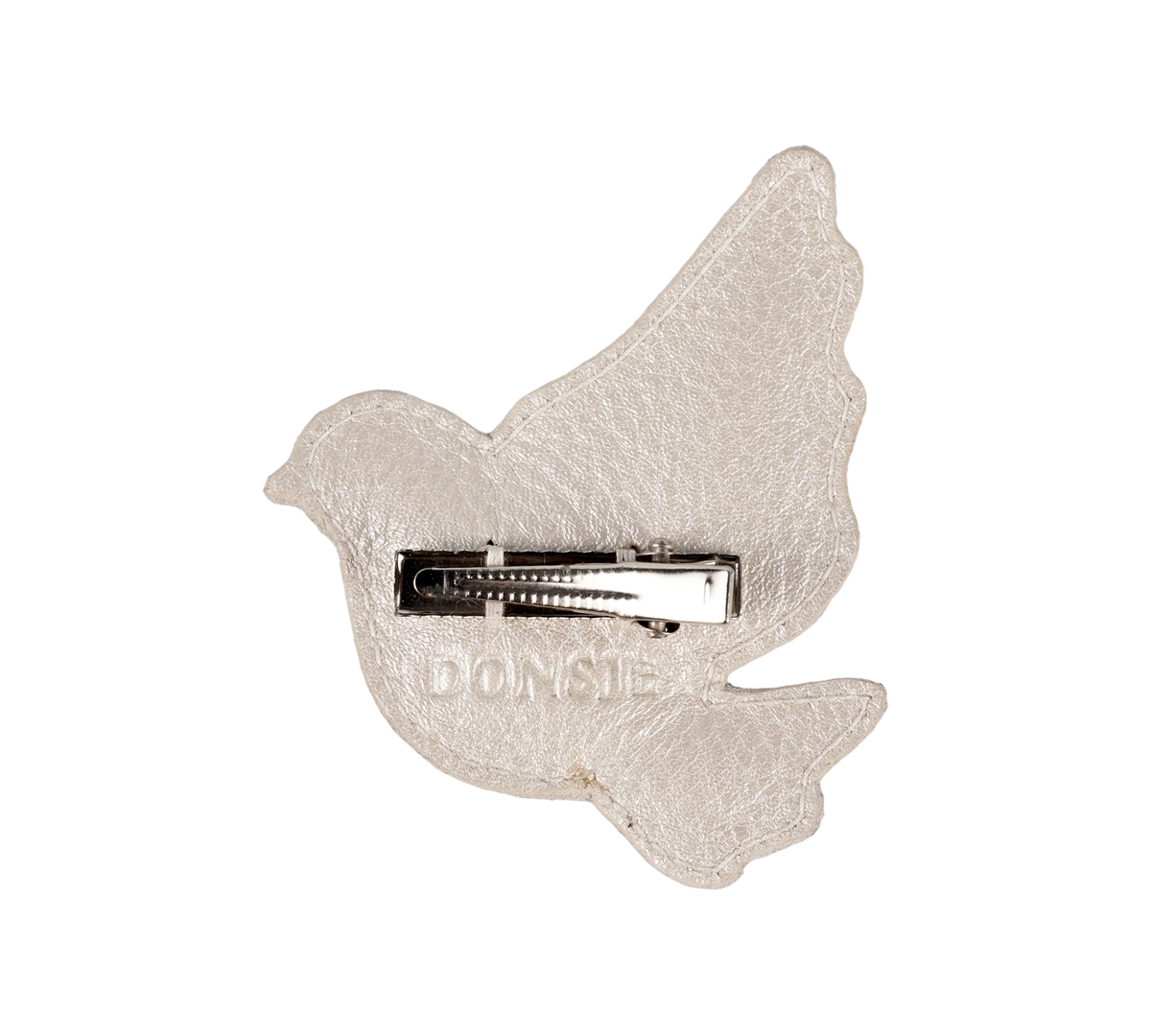Donsje | Hairclip Filoe Dove - Off White Metallic Leather
