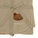 Donsje | Ploekie Muslin Blanket XL Bear - Taupe