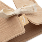 Close-up of the ribbon tie and fabric on the Jollein Teddy Bear birthday crown