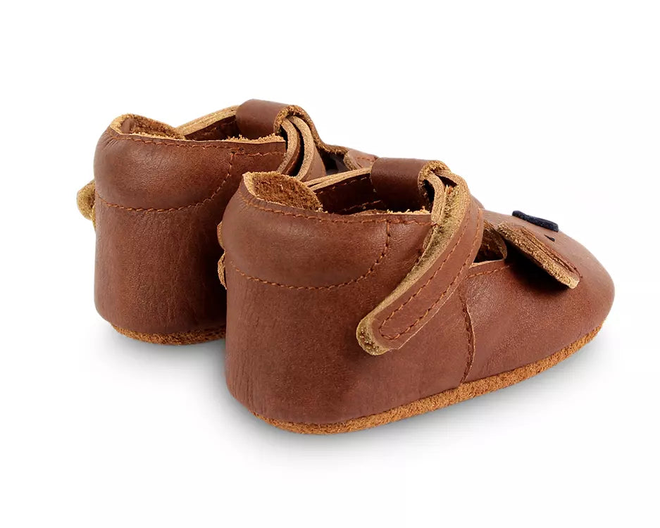 Donsje | Baby Shoes Spark Classic Bear - Cognac Leather