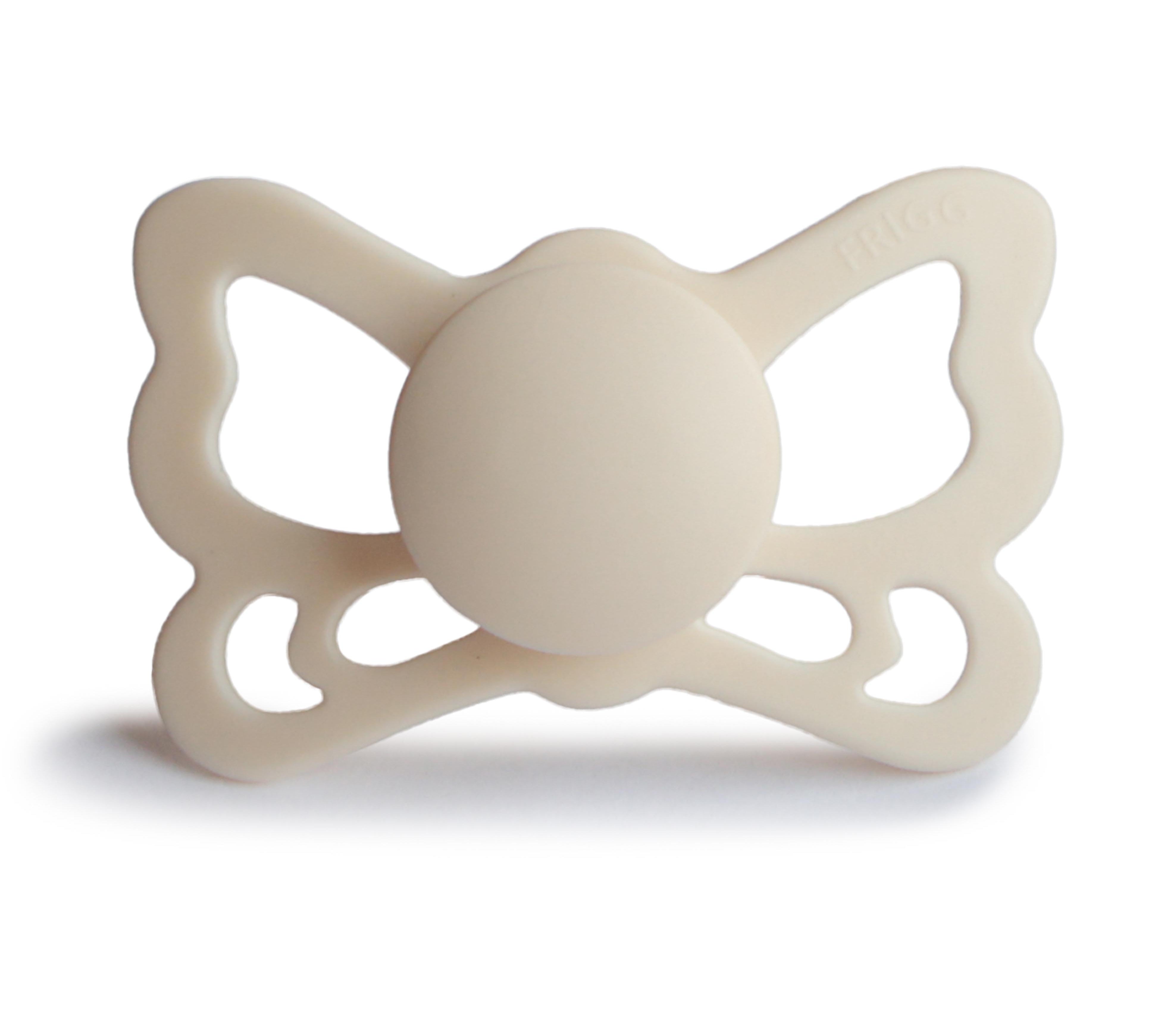 Frigg | Butterfly Anatomical Silicone Baby Pacifier - Cream