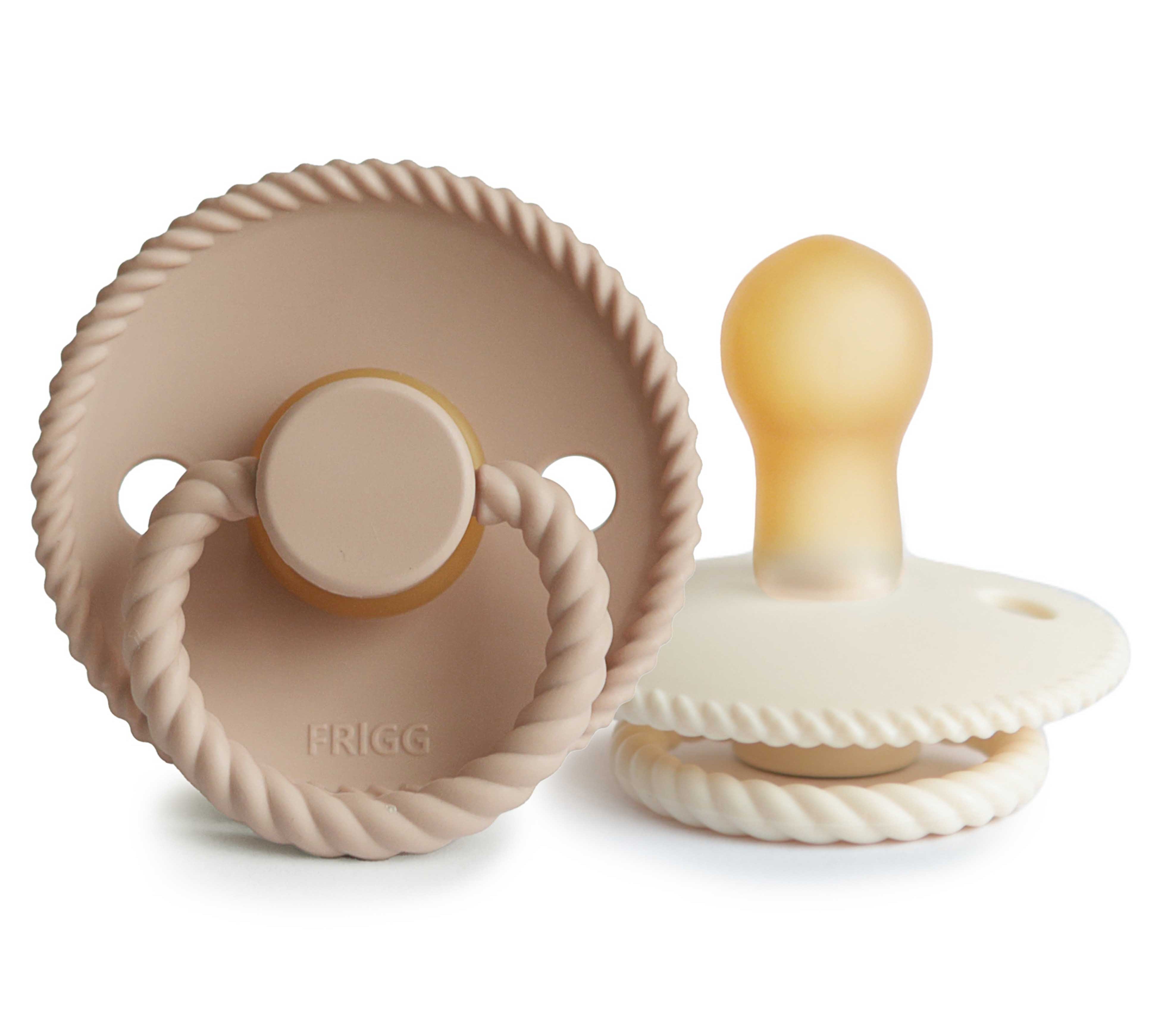 Frigg | Baby Pacifier Rope (2pack) - Cream/Croissant