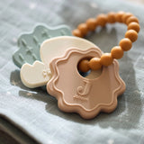 Jollein | Silicone Teething Ring Keychain - Lovely Birds
