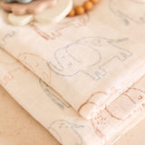 Jollein | Washcloth Muslin 15x20cm - Elephant Tales - 3 Pack