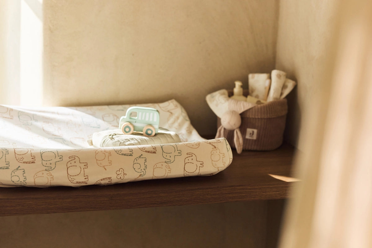 Jollein | Changing Mat Cover Jersey 50x70cm - Elephant Tales