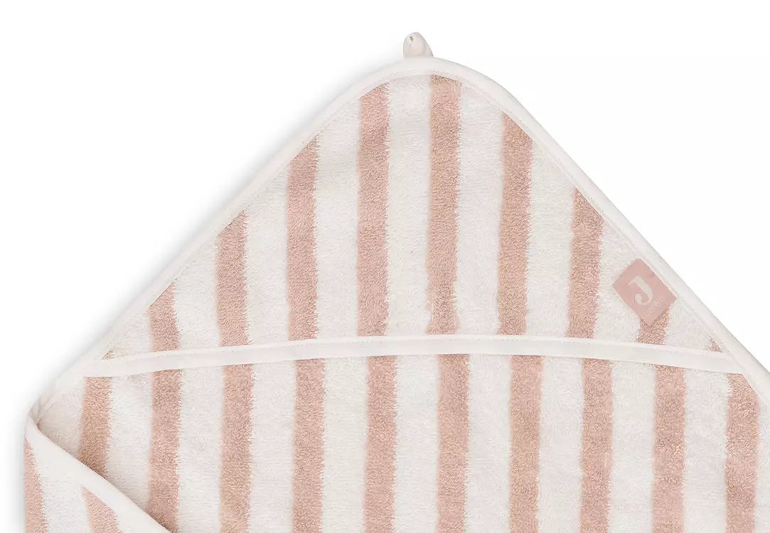 Jollein | Bath Cape Stripe - Wild Rose