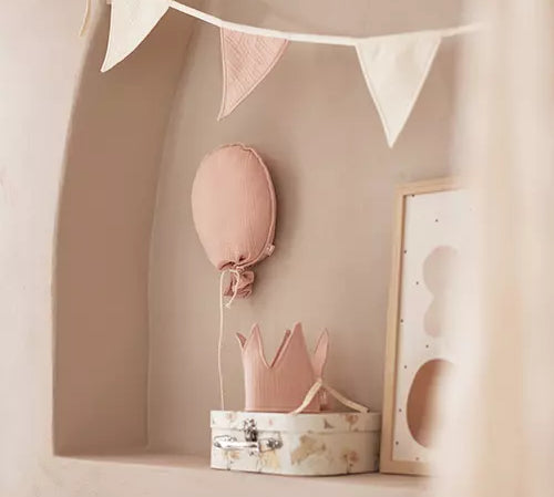 Jollein Fabric Bunting Wild Rose/Ivory close up