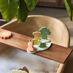 Jollein Kangaroots bath foam playset displayed on floating bases beside a bathtub