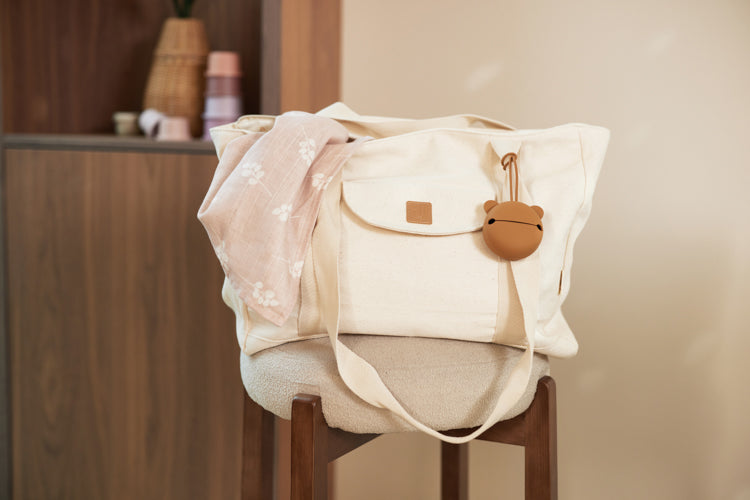 Jollein Diaper Bag Twill Natural lifestyle image