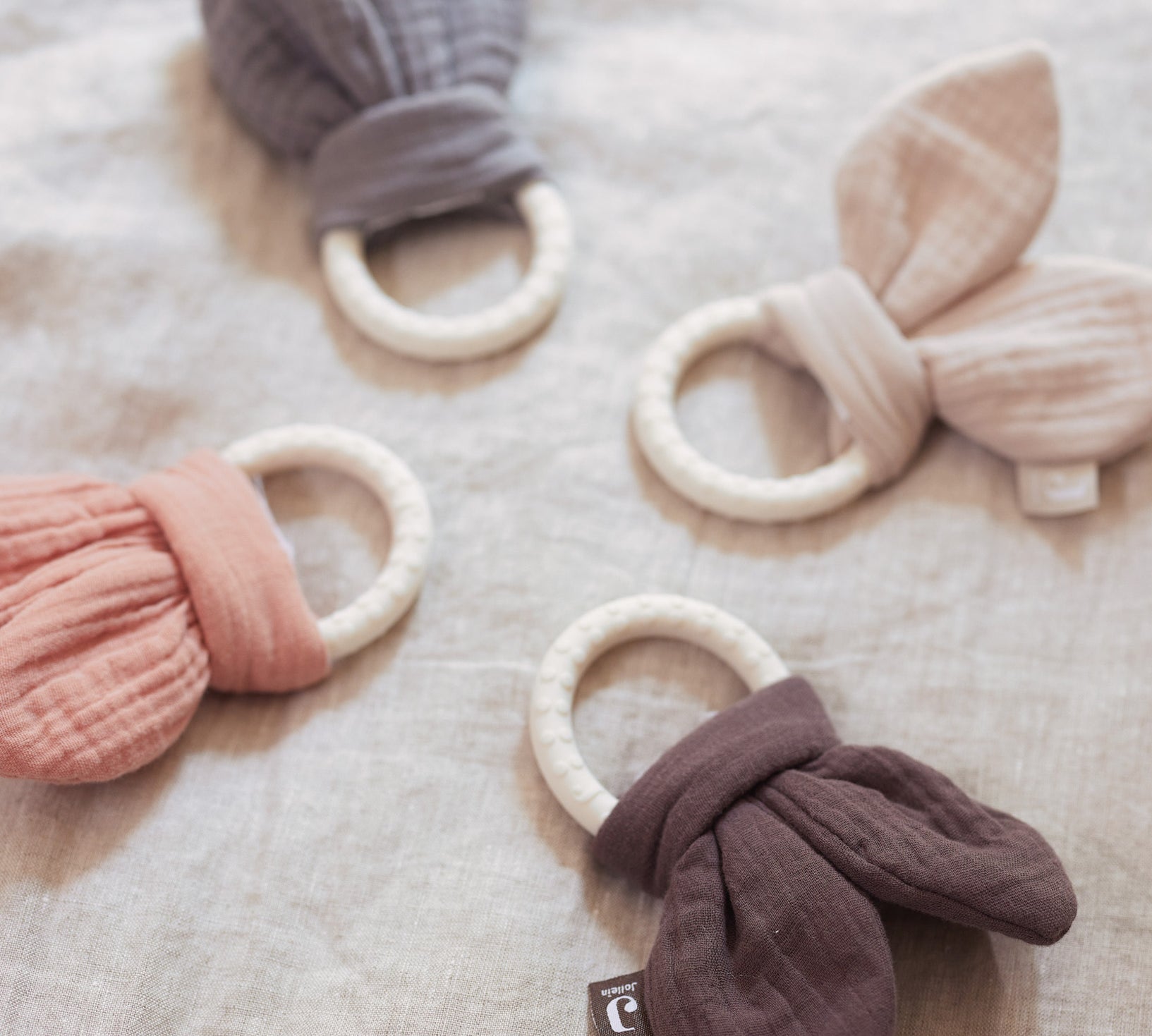 Jollein | Silicone Teether Bunny Ears - Chestnut