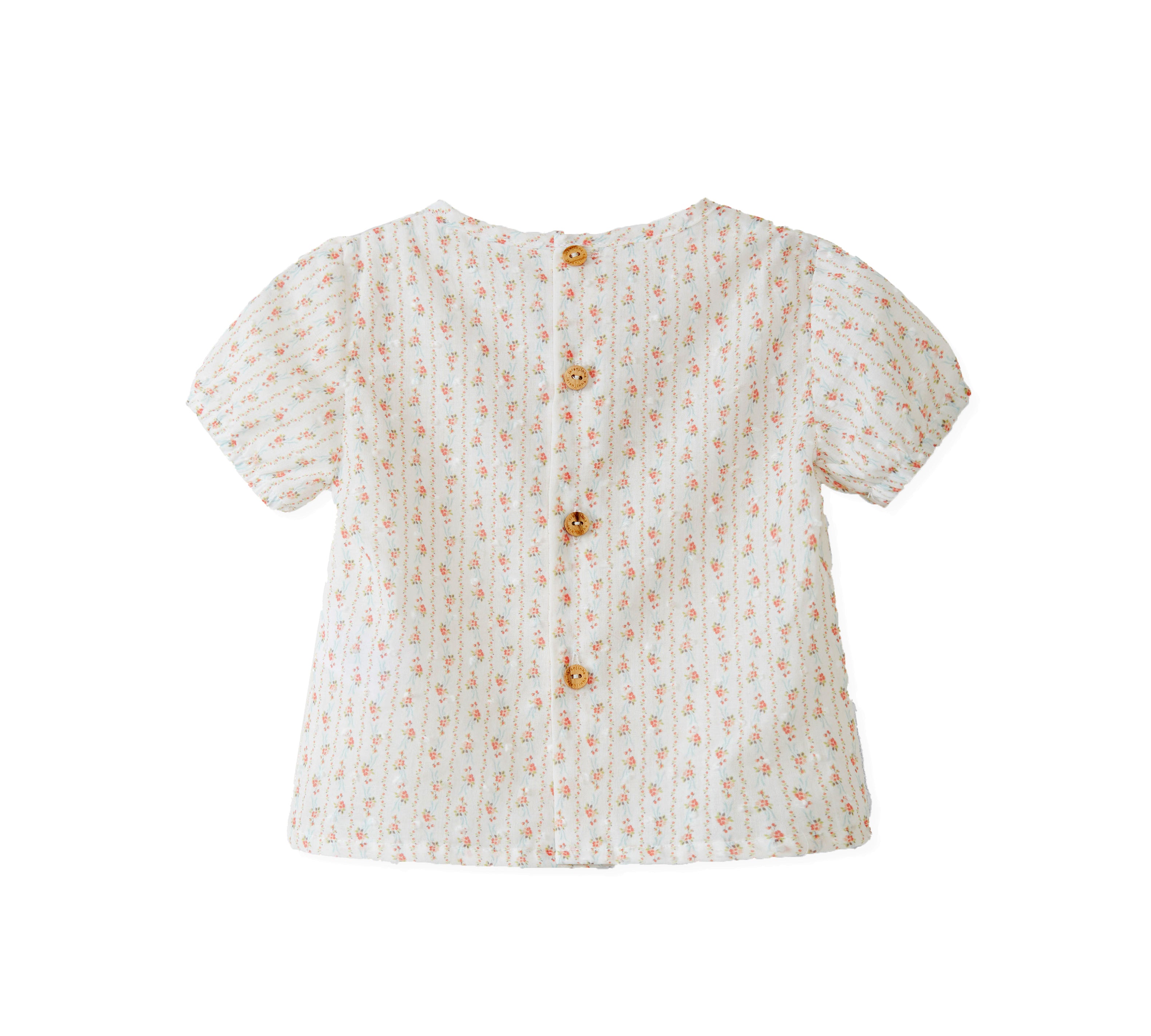 Laranjinha blouse in Floral plumeti print