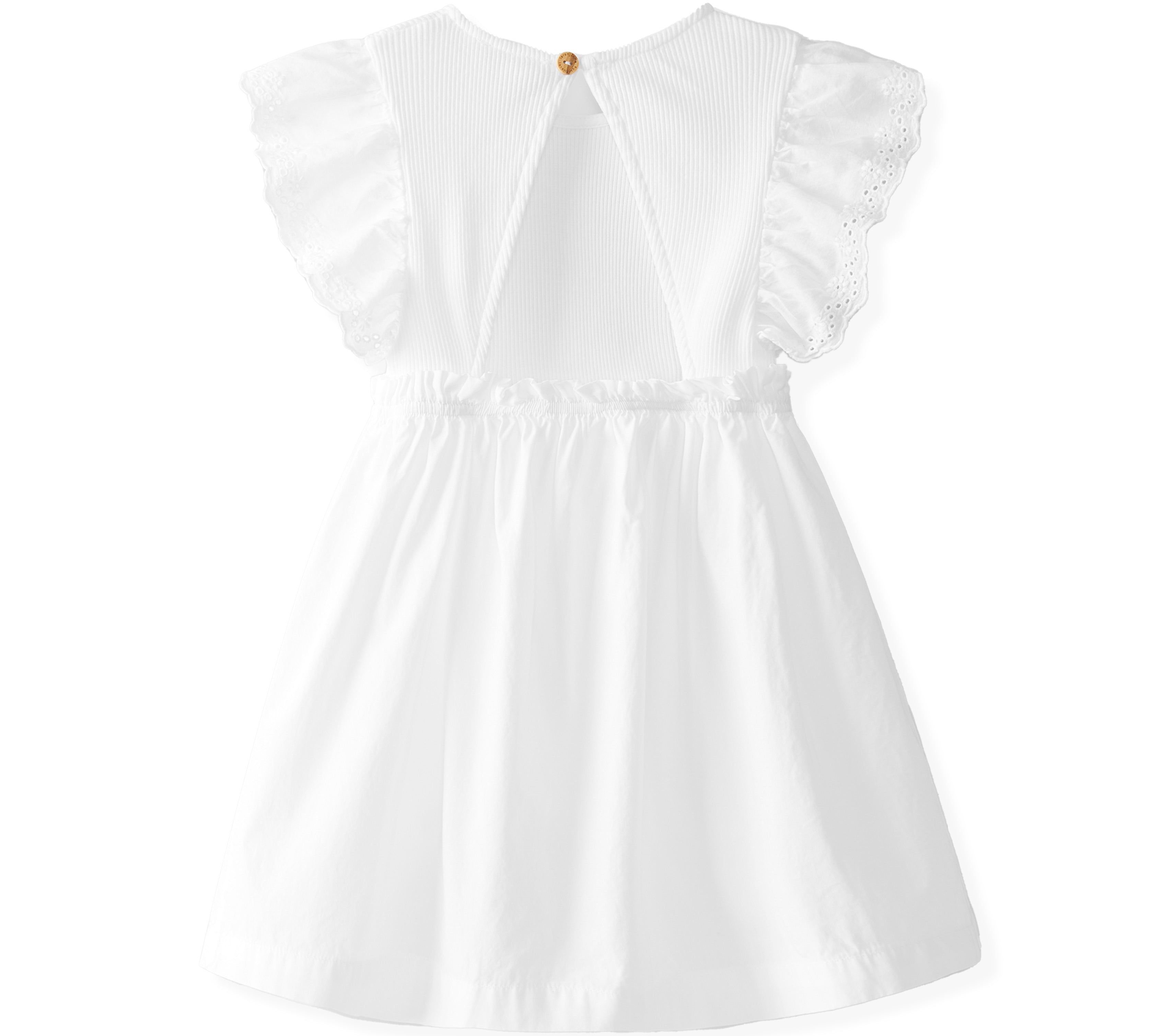 Laranjinha dress white with ruffle