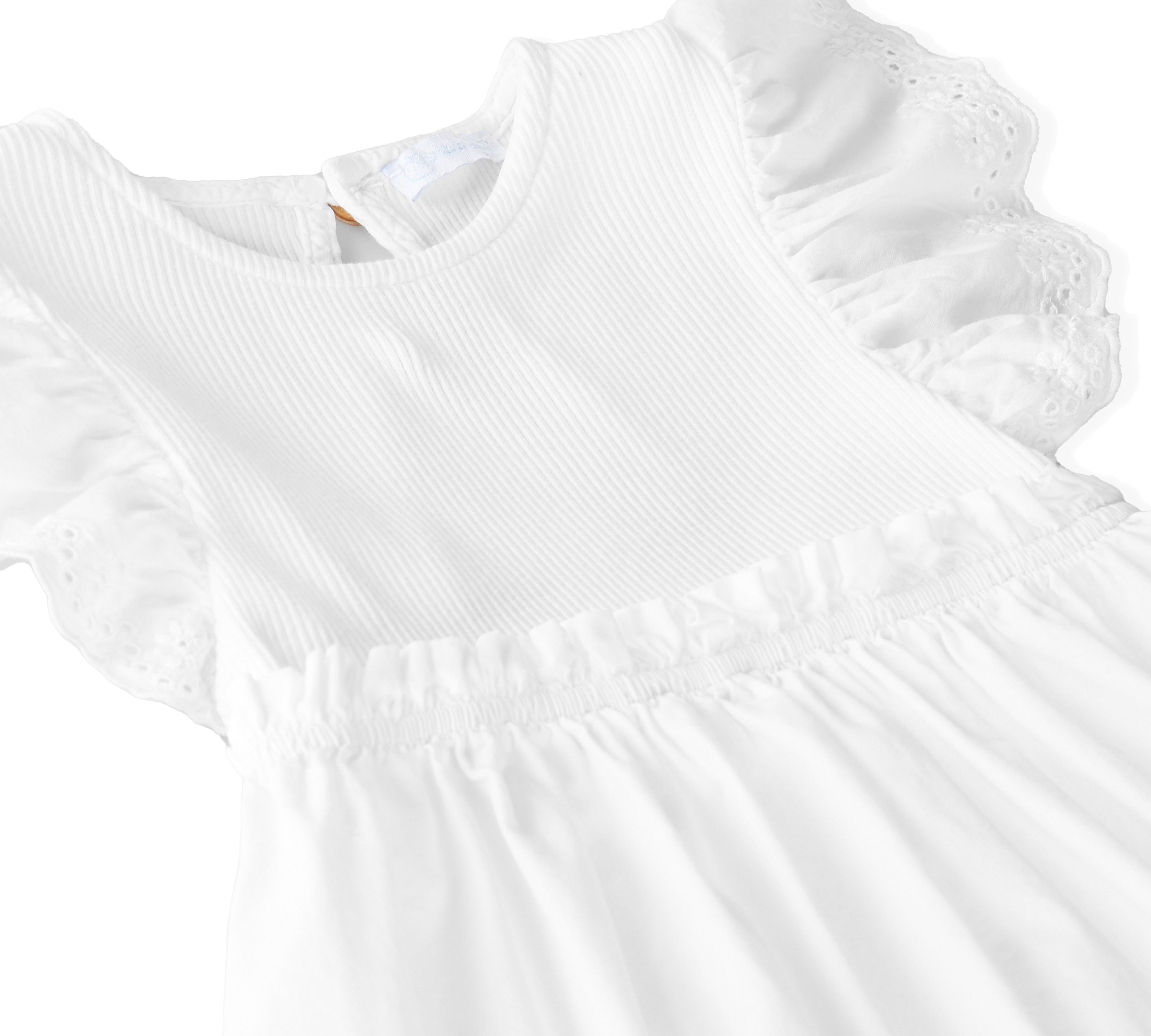 Laranjinha dress white with ruffle