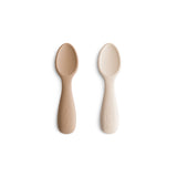 Mushie | Toddler Starter Spoons Silicone (2- Pack) - Natural/Shifting Sand