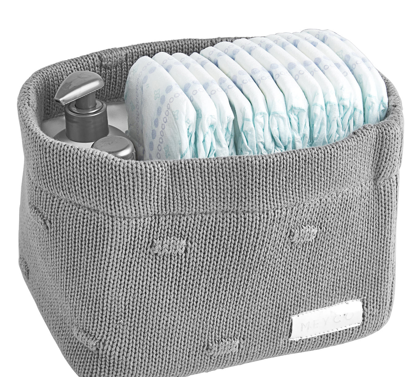 Meyco nursery basket knots gray