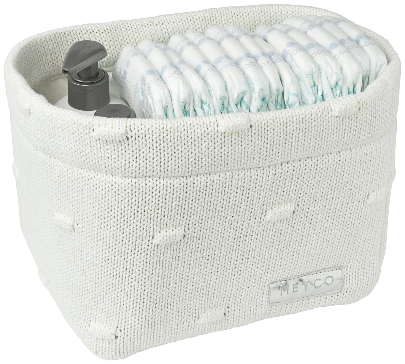 Meyco nursery basket knots off white