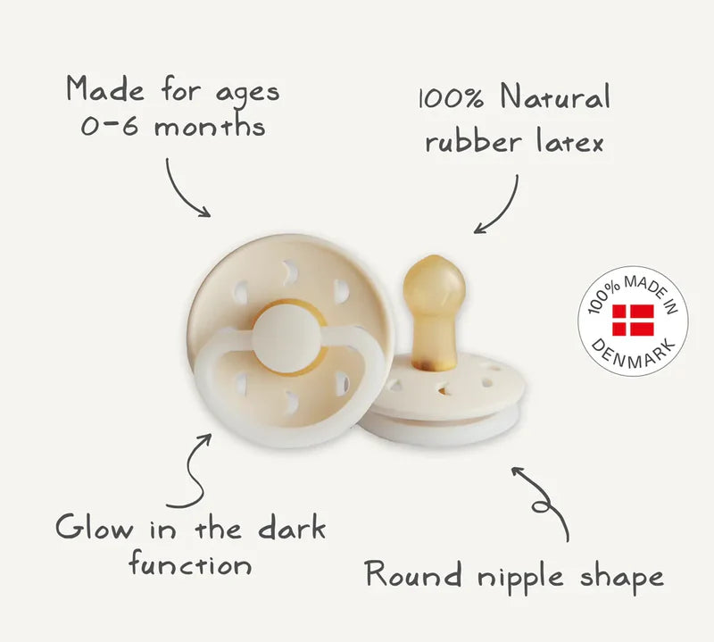 Frigg | Baby Pacifier Moon Phase - Cream Night