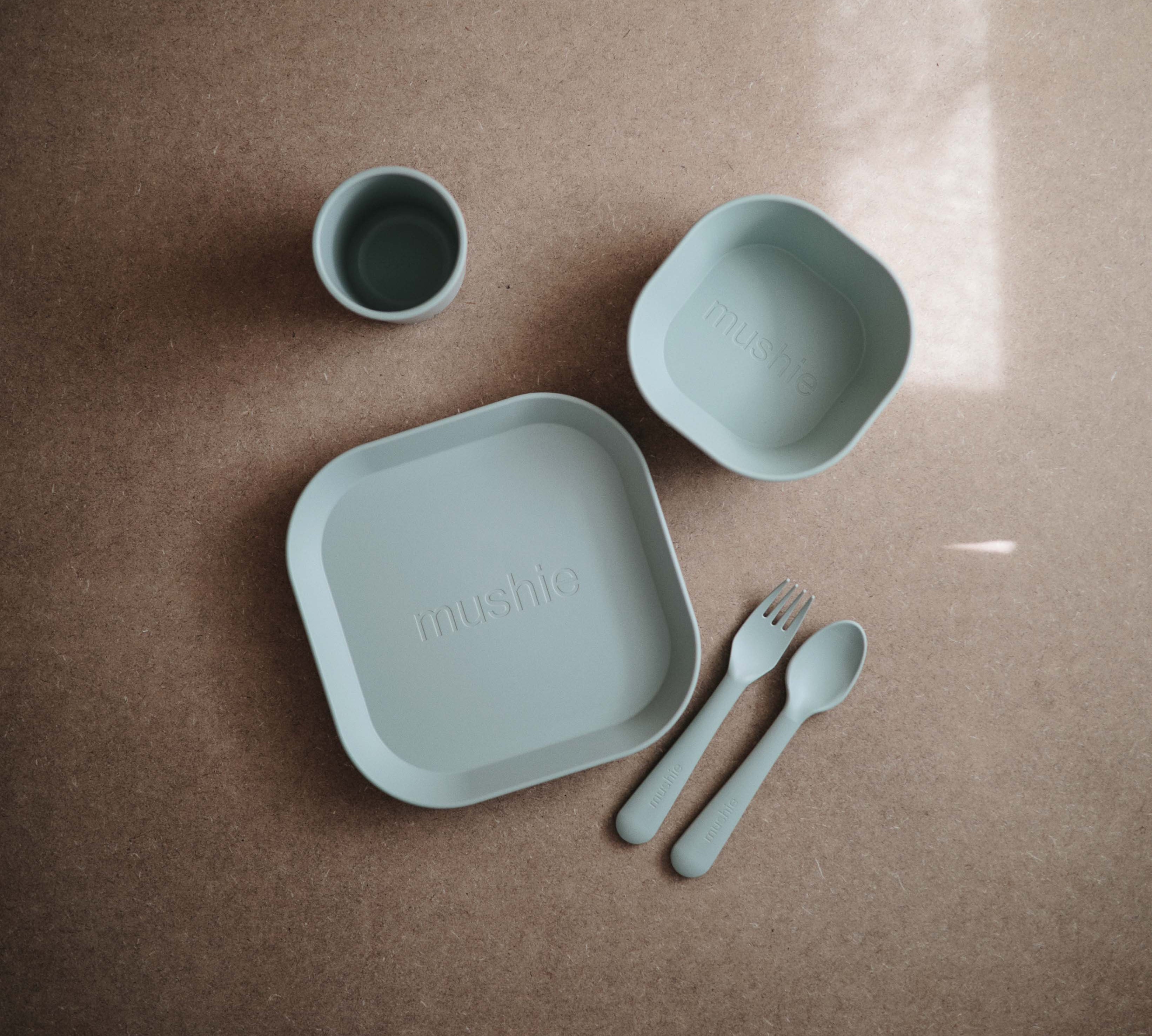 Mushie | Dinner Plate Square - Cloud (2pack)
