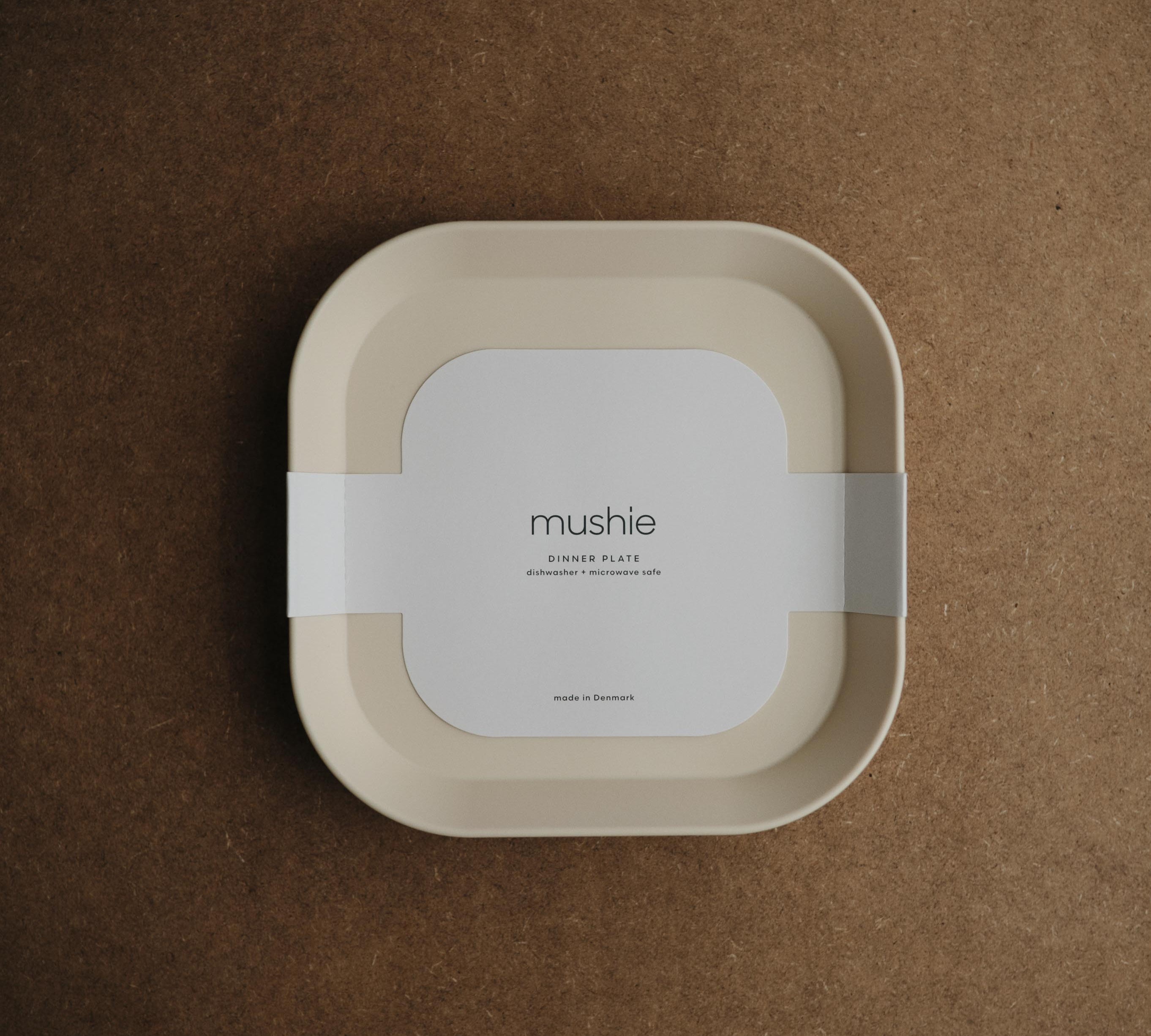 Mushie | Dinner Plate Square - Ivory (2pack)