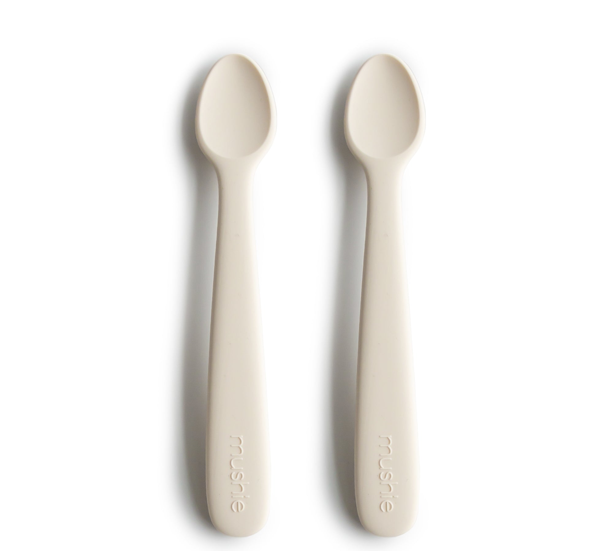 Mushie silicone baby spoon ivory