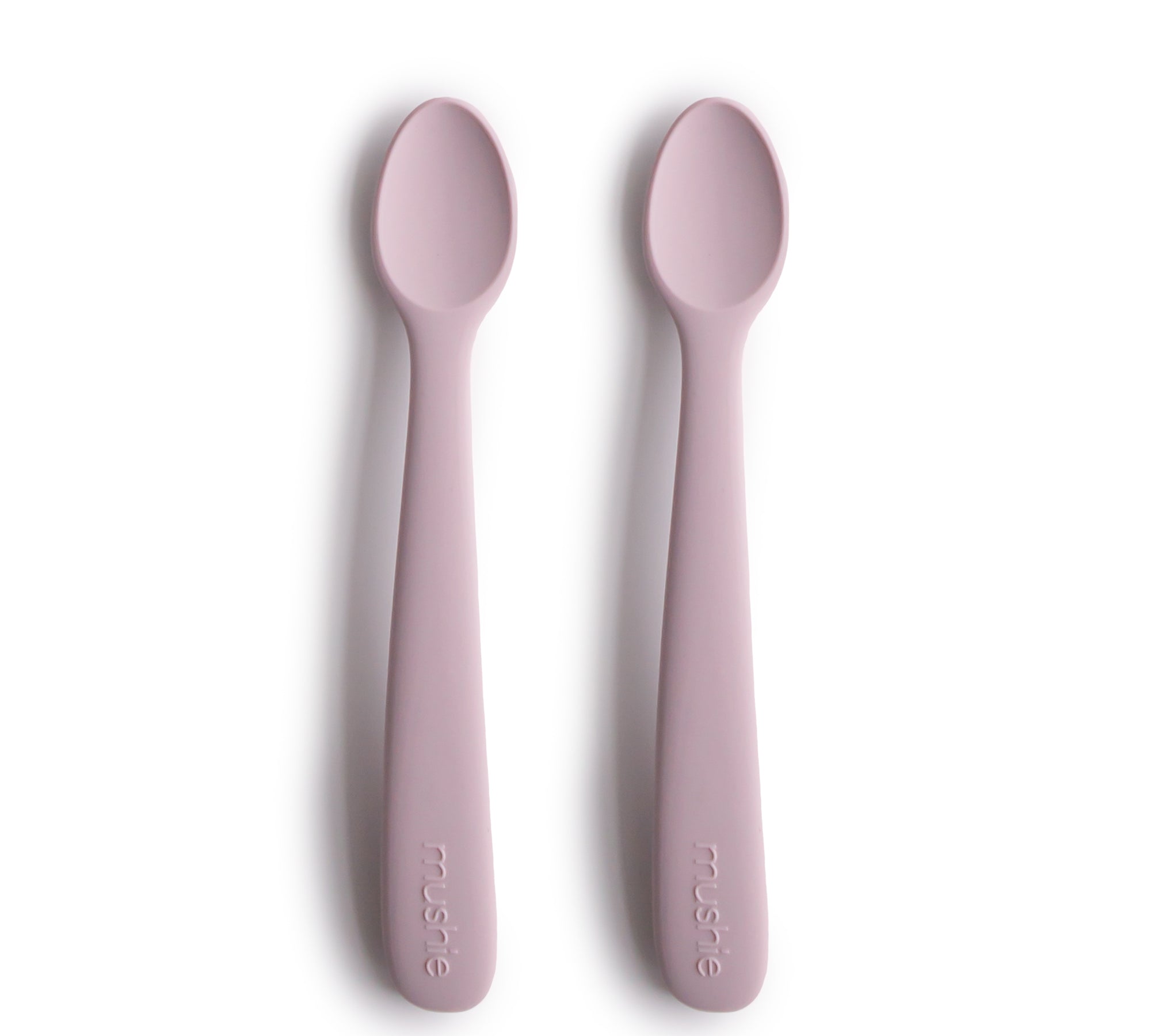 Mushie silicone baby spoon soft lilac