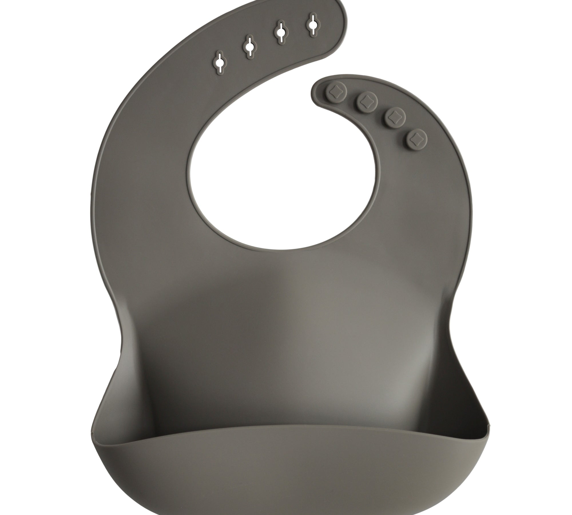 mushie silicone bib dove gray