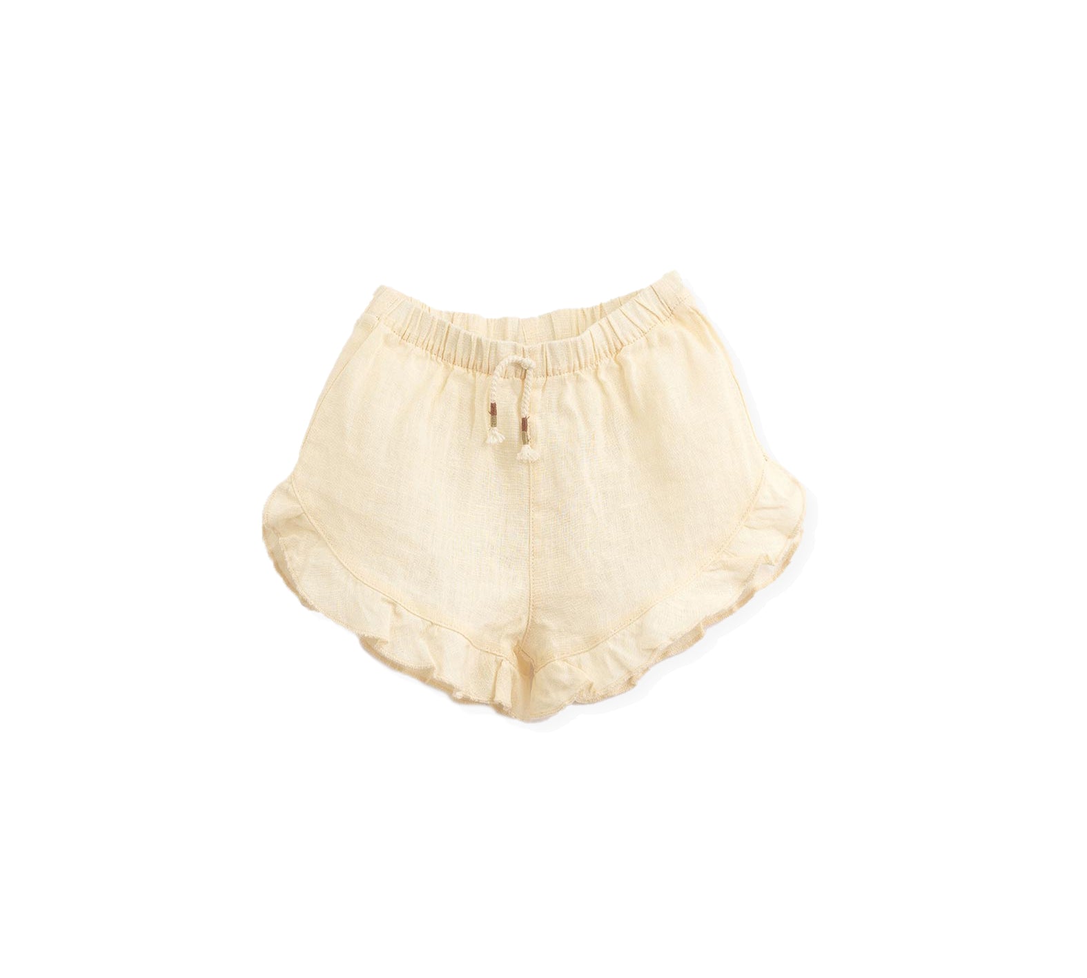 Play up linen shorts in karite cream color