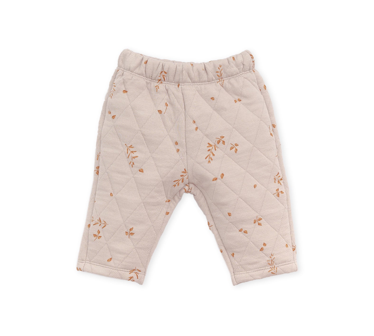 Play up printed padded pants oat with flower print