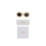 Salted Stories Pansy Sierra flower sunglasses in Shortbread styled summer look for kids