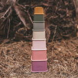 Salted Stories Samuel stacking tower toy for beach and bath play lifestyle image