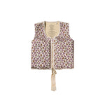 Salted Stories Sparkly Flowers floating vest in White Swan front product image