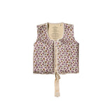 Salted Stories Sparkly Flowers floating vest in White Swan front product image