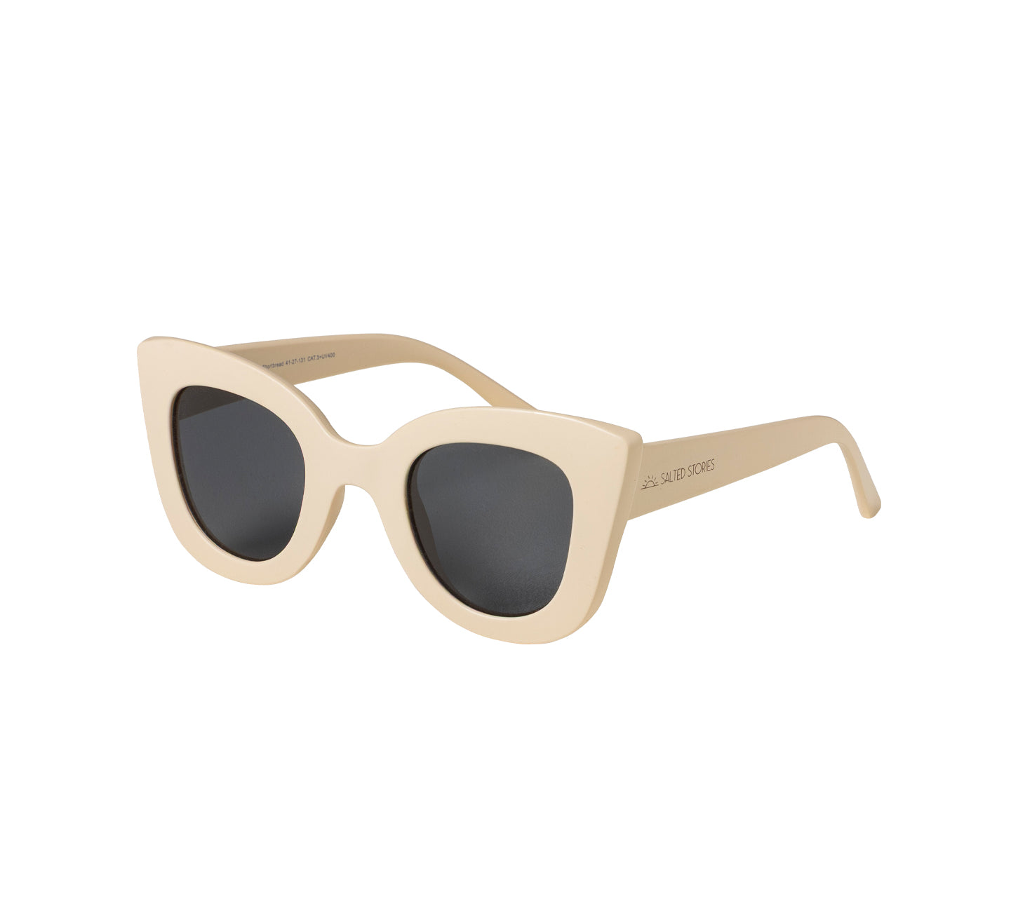 Salted Stories Cat Eye sunglasses in White Swan product image for kids
