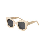 Salted Stories Cat Eye sunglasses in White Swan product image for kids