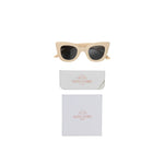 Salted Stories White Swan Cat Eye sunglasses side view for kids