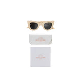 Salted Stories White Swan Cat Eye sunglasses side view for kids