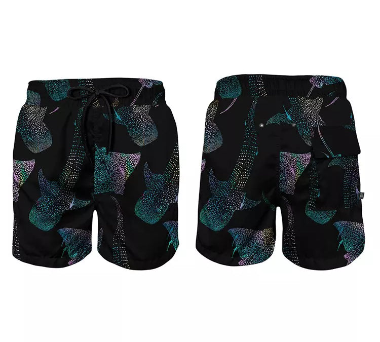 Pepita & Me Swimshorts black with print